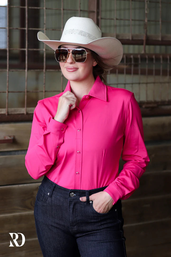 HOT PINK PERFORMANCE RODEO SHIRT